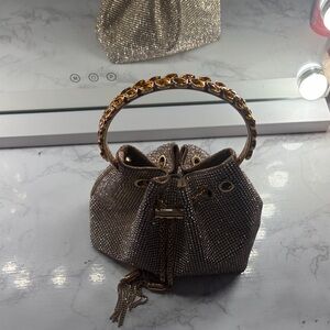 TOPALL Chic Gold Mini Bag with Chain Handle